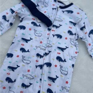 Whale Print Kids One Piece